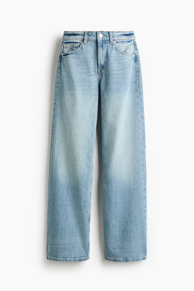 H&M  Straight High Waist Jeans for Women | Best Price UAE