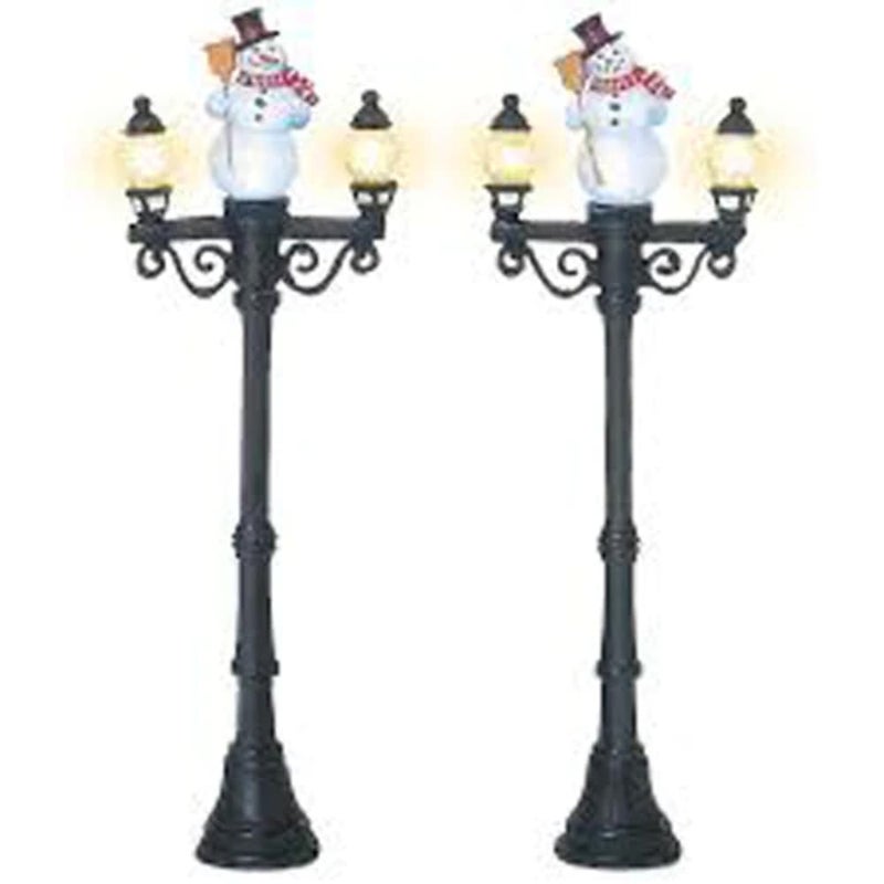 Department 56 Department 56 Accessories for Villages Miniature Snowman Street Light Display Piece Set of 2 