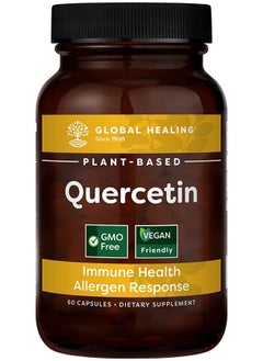 global healing center Global Healing Quercetin (2Pack) 500Mg Total 250Mg Each Serving Support Immune System Function & Body Natural Response To Occasional Allergies Quercefit Without Bromelain & Zinc 60 Capsules  - Image 3