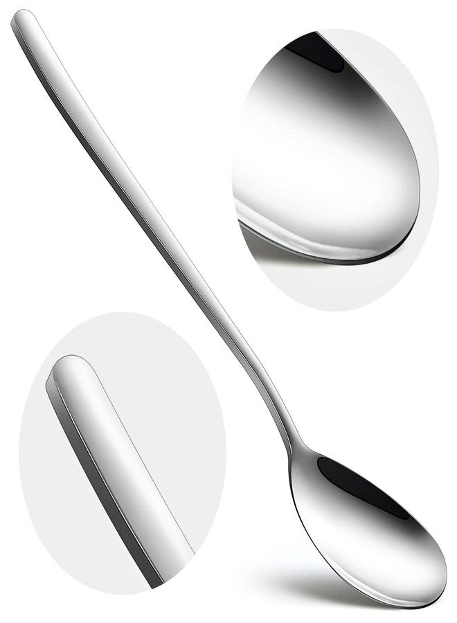 AYFDISHS Korean Spoon, 6 Pieces Soup Spoons Stainless Steel, Korean Spoons with Long Handles, 8 Inch Rice Spoon Dinner Spoon Table Spoon Flatware Set for Home, Kitchen, or Restaurant - Image 5