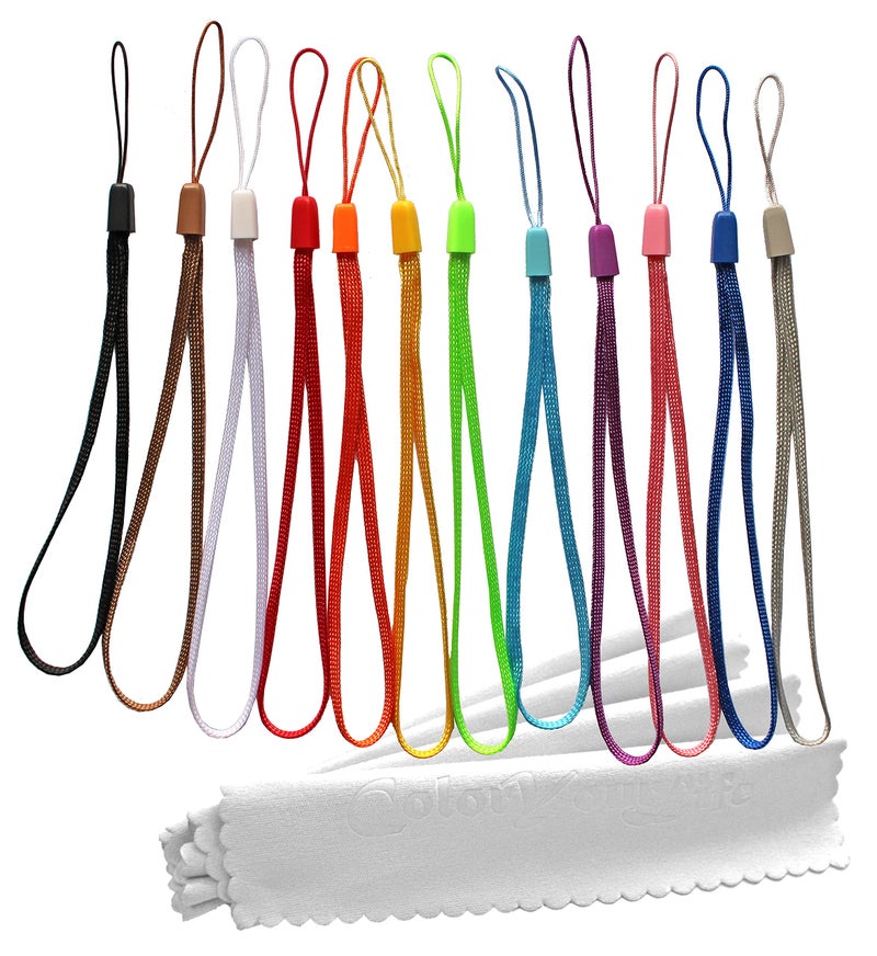 ColorYourLife Multi-Color Wrist Straps Lanyards Strings for USB Flash Drive Memory Stick Stylus Pens and Small Items with Microfiber Cloth (48 Pack), multicolor - Image 3