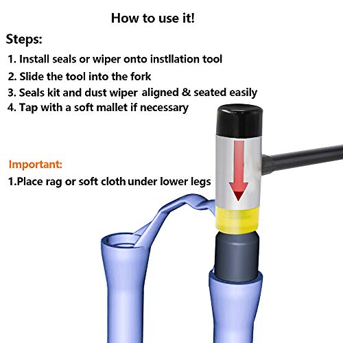 GICB Dust Seal Installation Tool Fork Dust Seal Driver Dust Wiper Installation Tool Guide Compatible with Fox Rockshox Suspension Fork Lower Leg in 30mm 32mm 34mm 35mm 36mm 40mm - Image 4