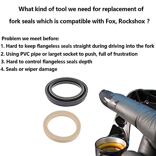 GICB Dust Seal Installation Tool Fork Dust Seal Driver Dust Wiper Installation Tool Guide Compatible with Fox Rockshox Suspension Fork Lower Leg in 30mm 32mm 34mm 35mm 36mm 40mm - Image 2