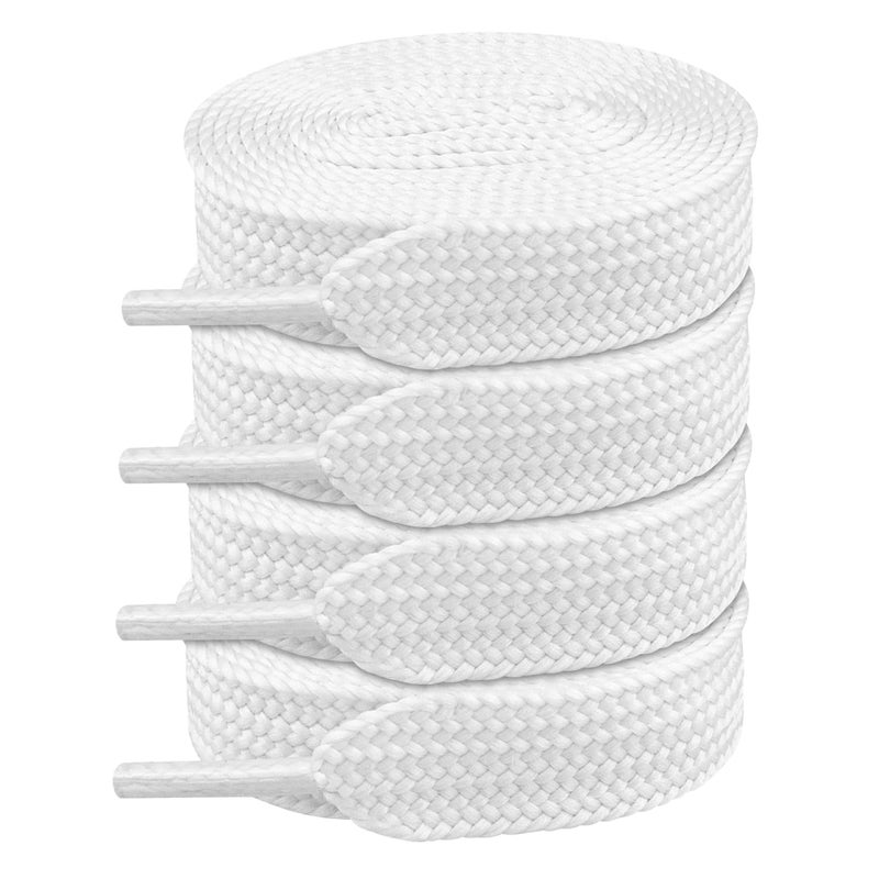 Endoto 2 Pairs Fat Shoelaces for Adidas Campus 00s,16MM Chunky Thick Flat Wide Jumbo Shoe Laces Replacement Laces for Sneaker shoes(Color:White,Size:54Inch) - Image 4