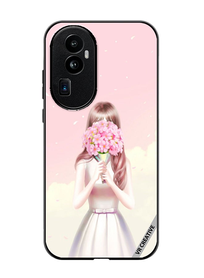 VR CREATIVE غطاء حماية لهاتف أوبو رينو 10 برو بلس بتصميم زهور بلون متعدد - Image 1