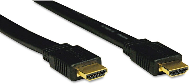 تريب لايت كابل HDMI عالي السرعة من Tripp Lite مسطح، دقة 4K x 2K فائقة، فيديو رقمي مع صوت (ذكر/ذكر)، لون أسود، طول 6 أقدام (P568-006-FL) - Image 1