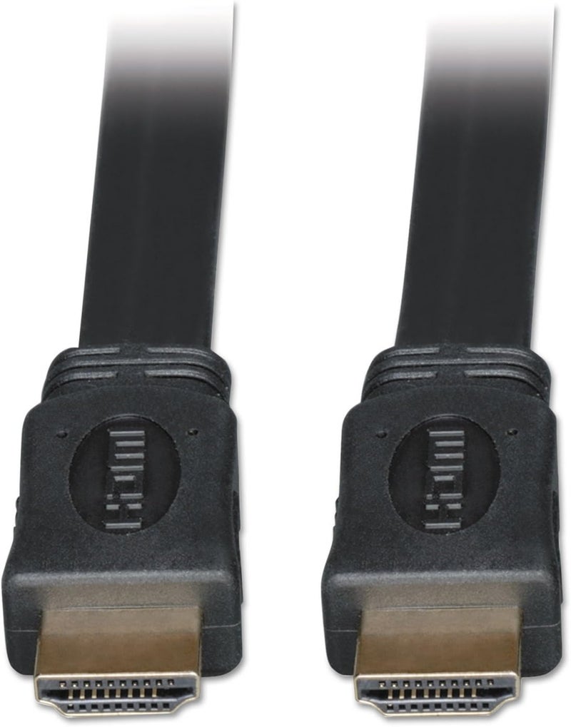 تريب لايت كابل HDMI عالي السرعة من Tripp Lite مسطح، دقة 4K x 2K فائقة، فيديو رقمي مع صوت (ذكر/ذكر)، لون أسود، طول 6 أقدام (P568-006-FL) - Image 2