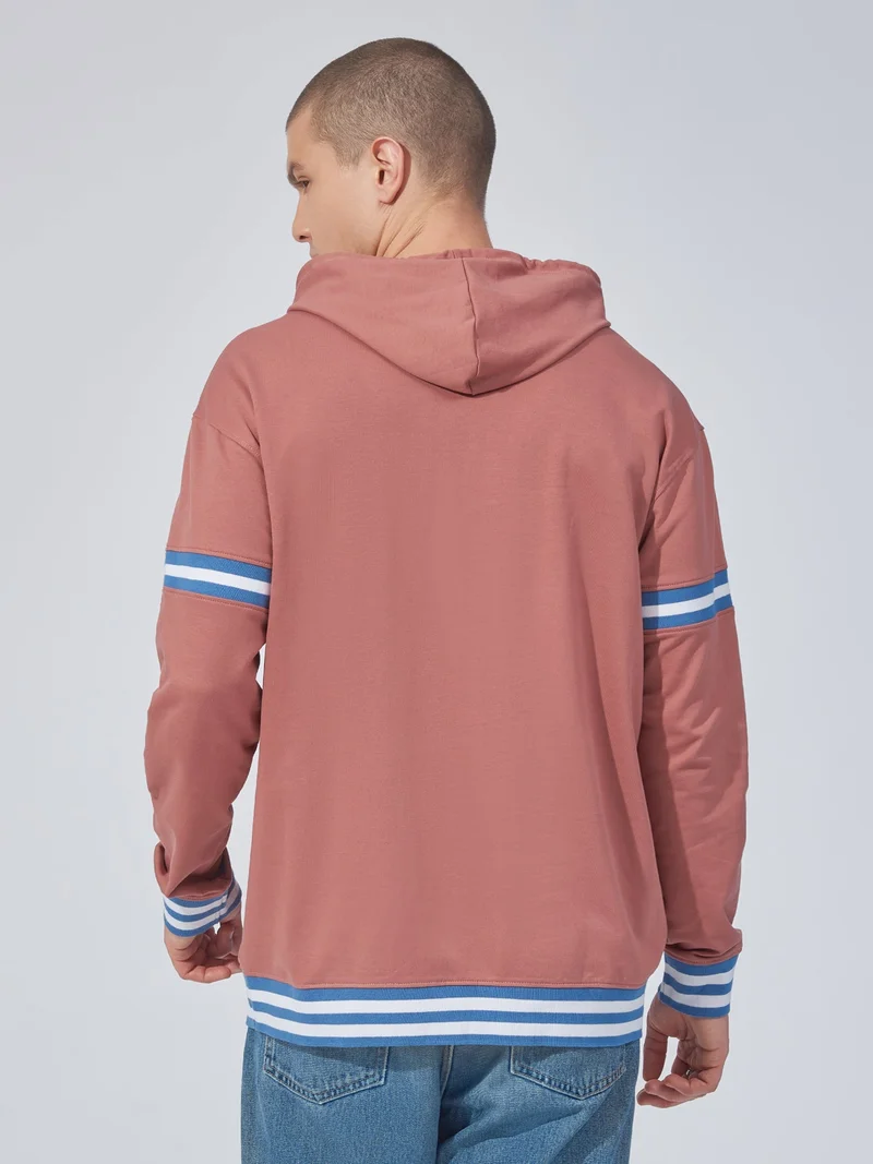 Maniac  Maniac Mens Printed Hooded Neck Full Sleeve Onion and Blue Cotton Sweatshirt for Men | Best Price UAE