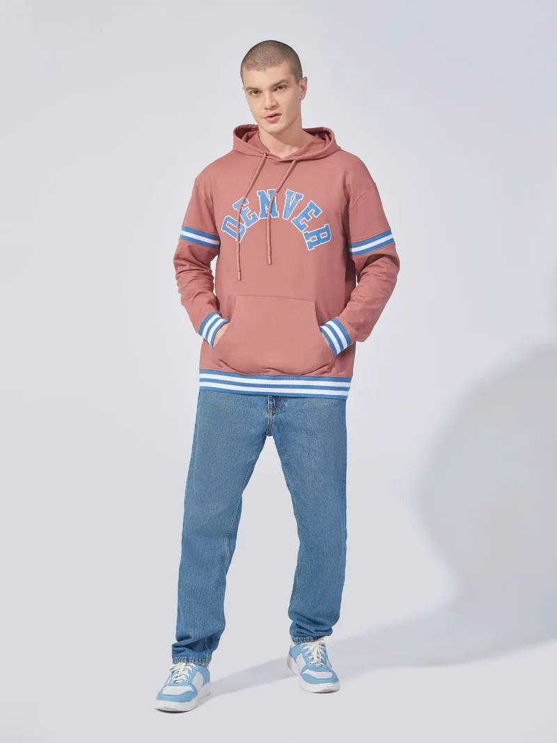 Maniac  Maniac Mens Printed Hooded Neck Full Sleeve Onion and Blue Cotton Sweatshirt for Men | Best Price UAE