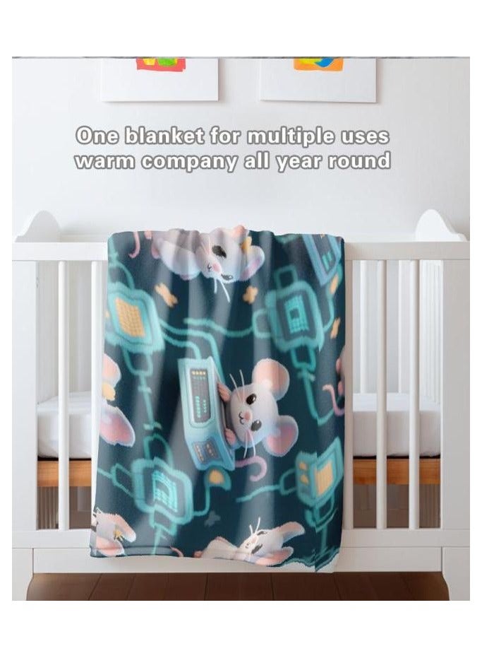 عام بطانية رقيقة من الفانيلا الكرتونية للأطفال أو الطلاب (دافئة ومريحة ومناسبة للنوم والألعاب) 100 سم * 150 سم - 436 - Image 5