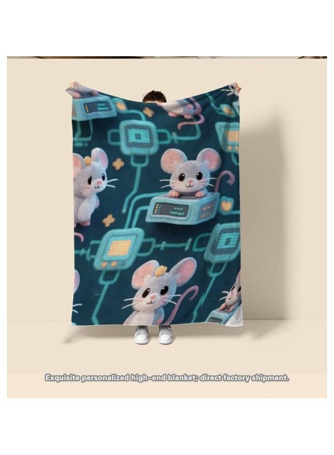 عام بطانية رقيقة من الفانيلا الكرتونية للأطفال أو الطلاب (دافئة ومريحة ومناسبة للنوم والألعاب) 100 سم * 150 سم - 436 - Image 4