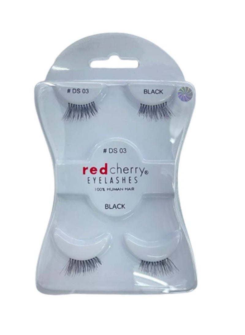 Pair Of 2 False Eyelashes DS 03 Black