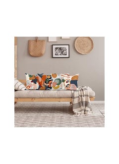 The Bros Art Mid Century Modern Throw Pillow Covers 18x18 Colorful Boho Aesthetic Floral Geometric Minimalist Pillow Covers for Couch Outdoor Decor Set of 4  - Image 2