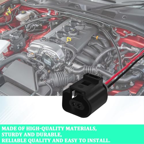 HHZL 1J0973702 Temperature Sensor Female Connector Wiring Harness Plug Replacement, 2-Pin Electrical Temperature Sender Harness Pigtail Plug Connector for VW Beetle Jetta Golf MK4 MK5 MK6 B5（Female） - Image 3