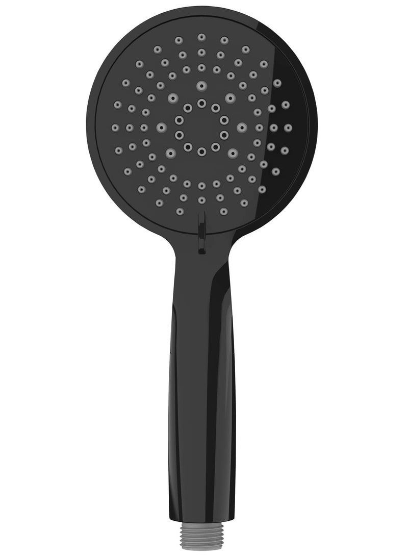 Wenko Young Black Shower Head - Universal Shower Head with 5 Jet Types, Plastic (ABS), 11 x 11 cm, Black - Image 1