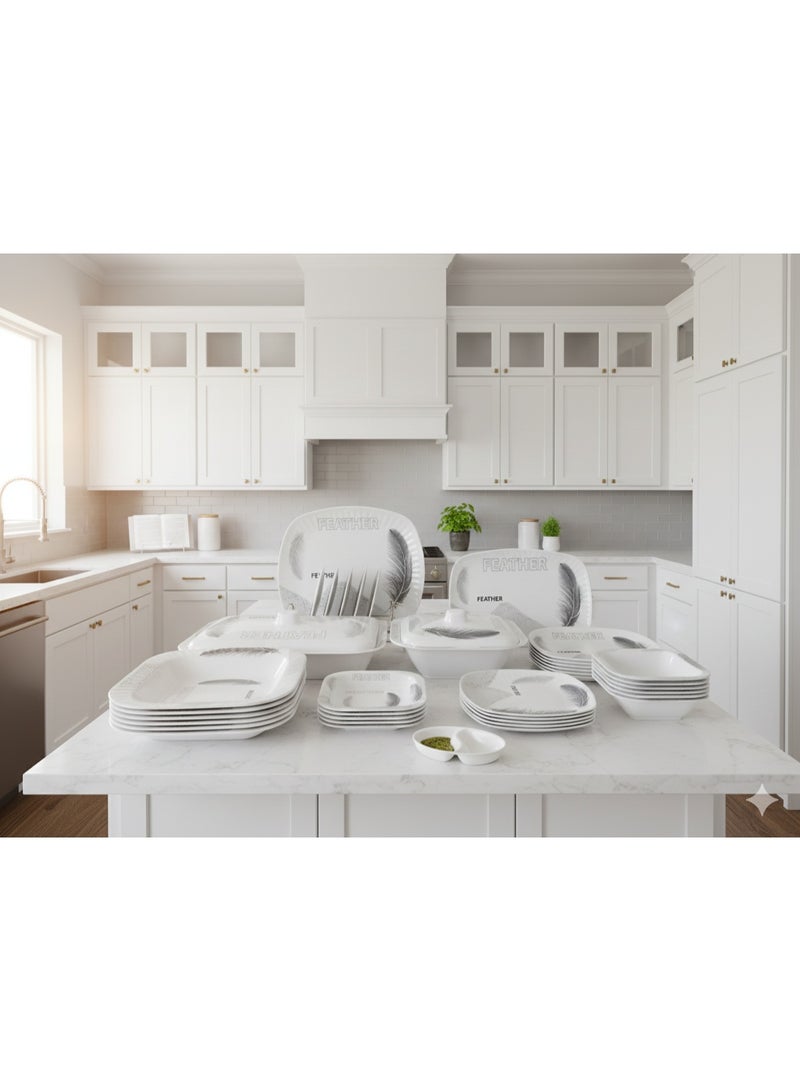 رويال طقم ميلامين مربع رويال 38 قطعه