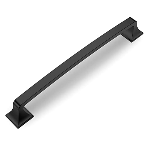 Amerdeco 10 Pack Matte Black 10 Inch(254mm) Hole Centers Kitchen Cabinet Pulls Cabinet Hardware Kitchen Handles for Cabinets Cupboard Handles Drawer Pulls - Image 1