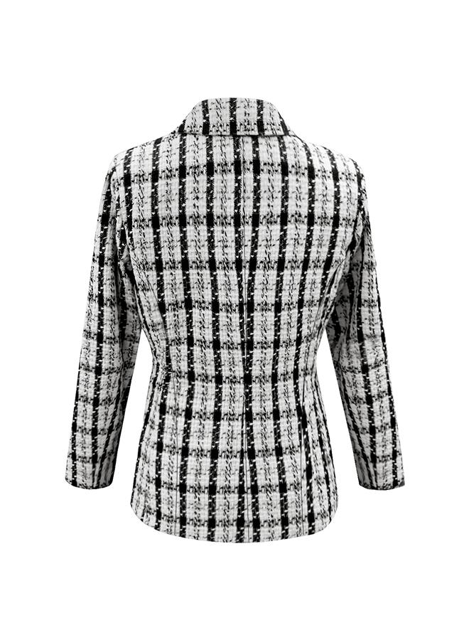 Take Two Checked Tweed Slim Fit Blazer - Image 2