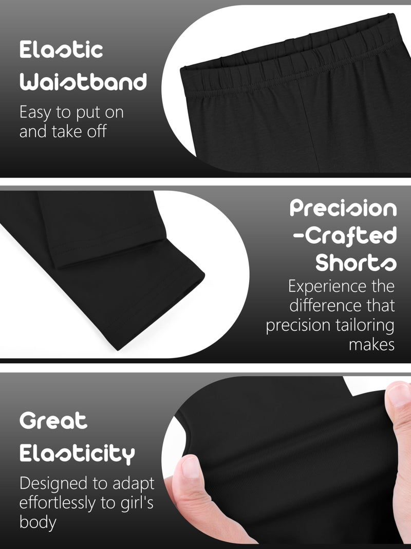 Resinta 5 Packs Toddler and Baby Girls Leggings Pants Full Length Cotton Basic Leggings Stretchy Soft Leggings Tights Pants Black - Image 5