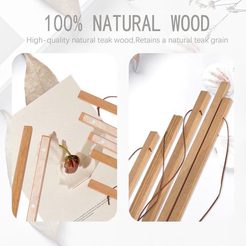 آرت ماج Artmag 4 Pack Magnetic Poster Hanger Frame 9x24 9x12 9x11 Flight Wood Wood Gatter Poster Frame for Maps Canvas Forts Forts Poster Hangers (Teak 9 "" - Image 3