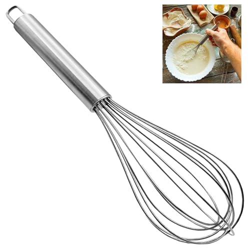 EVK® Whisker Stainless Steel for Blending, Whisking, Beating and Stirring, Enhanced Version Balloon Wire Whisk (30 CM_Pack of 1) - Image 1