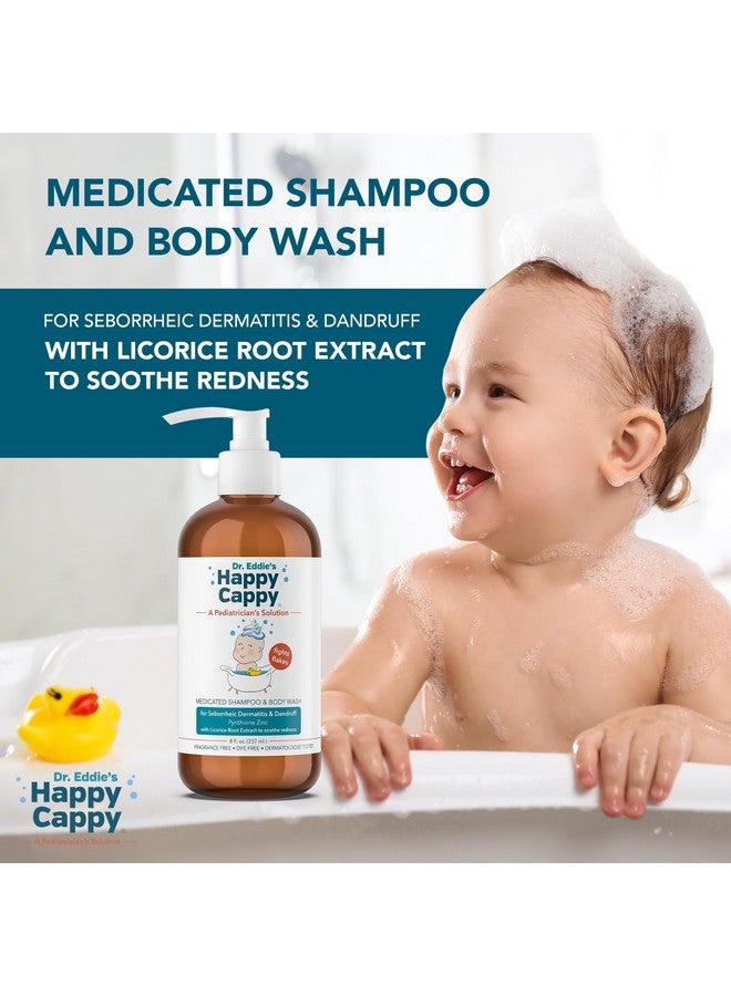 Happy Cappy Daily Medicated Shampoo and Body Wash Bundle - Baby Dandruff Shampoo for Cradle Cap and Seborrheic Dermatitis, Helps Redness, Dermatologist Tested, Fragrance-Free - 2 Pieces - Image 5