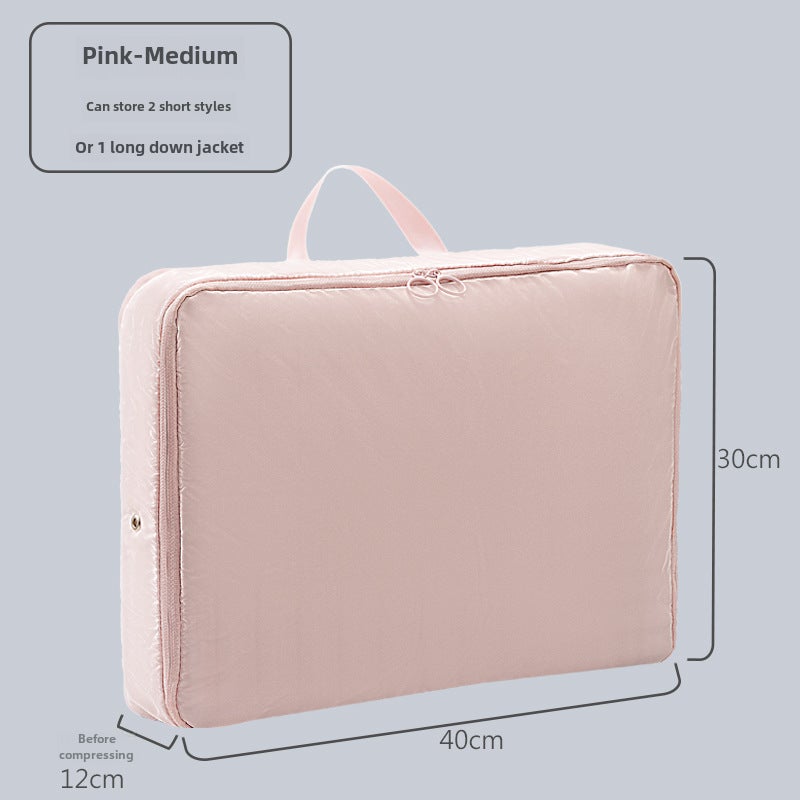 Large Down Jacket Compression Storage Bag Pink Medium
