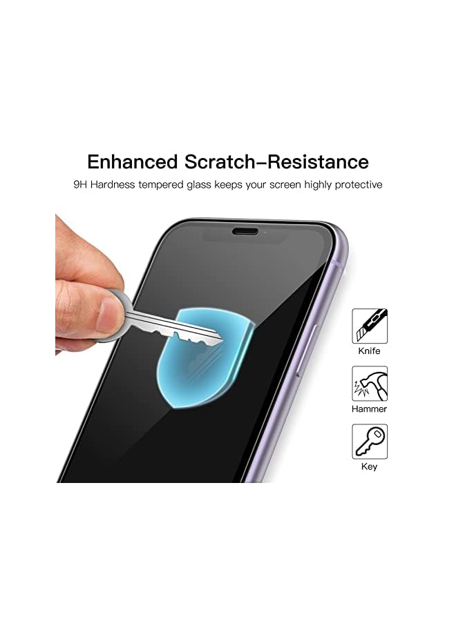 Jetech Full Coverage Screen Protector For Iphone 11/Xr 6.1-Inch, Black Edge, Tempered Glass Film With Easy Installation Tool, Case-Friendly, Hd Clear, 3-Pack - Image 4
