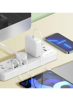JAJEEK SC5614 Power Strip – 5 AC Outlets & 6 USB Charging Ports, 2m Long Extension Cord, Surge Protection, Perfect for Home & Office, Efficient Power Solution for Multiple Devices  - Image 2