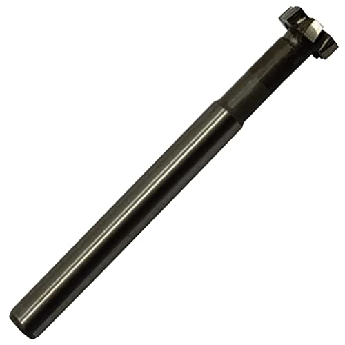 NACX HSS-AL T Slot End Mill Milling Cutter， High-Speed Steel Woodruff Keyseat Cutter, Half Round Keyway Milling Cutter， Straight Shank, 6 Flutes, 10mm x 3mm x 60mm - Image 1