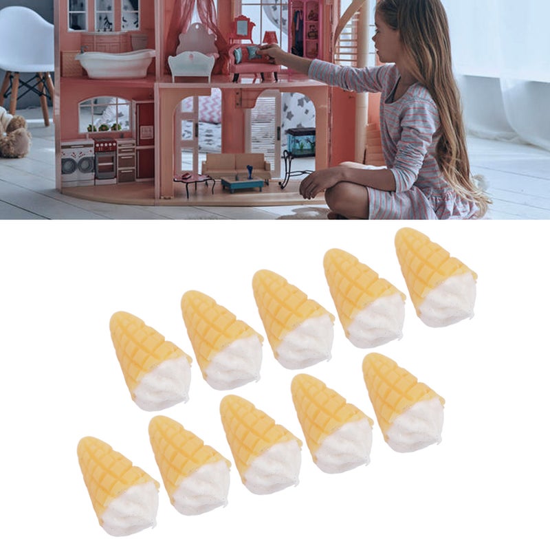 30pcs 1:12 Mini House Miniature Ice Cream Cone Simulation Portable Adorable Miniature Food Toys Decoration - Image 1