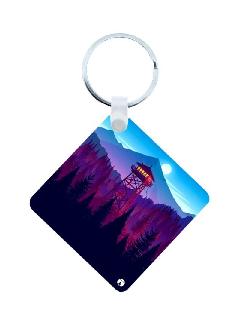 RKN Gravity Falls Printed Keychain Purple/Blue