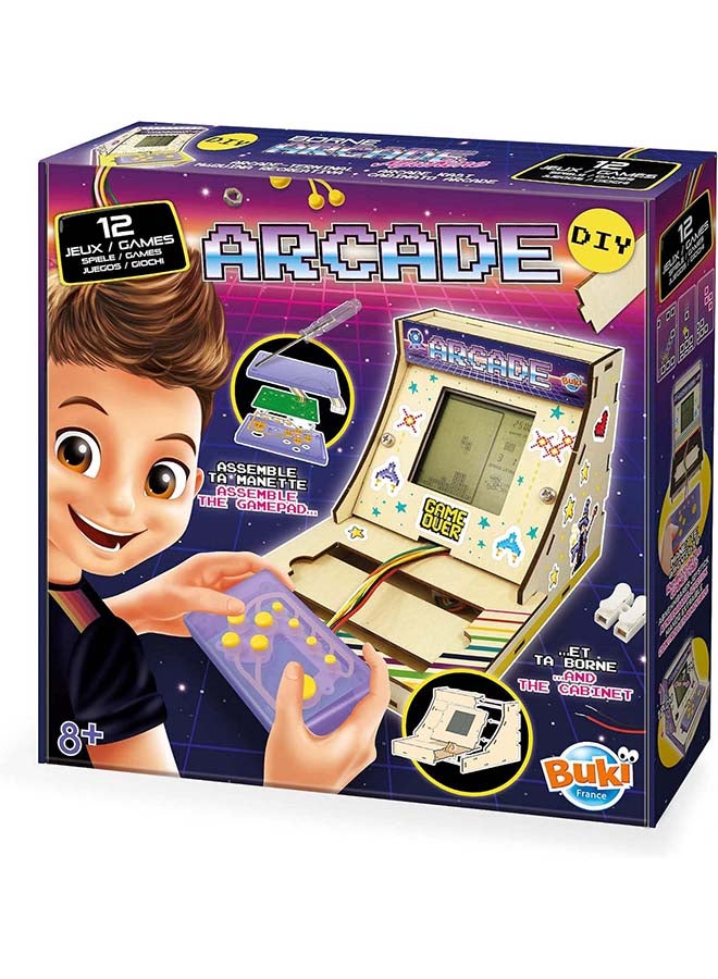 Buki BUKI France DIY Arcade and the Cabinet with 12 Games  - Image 1