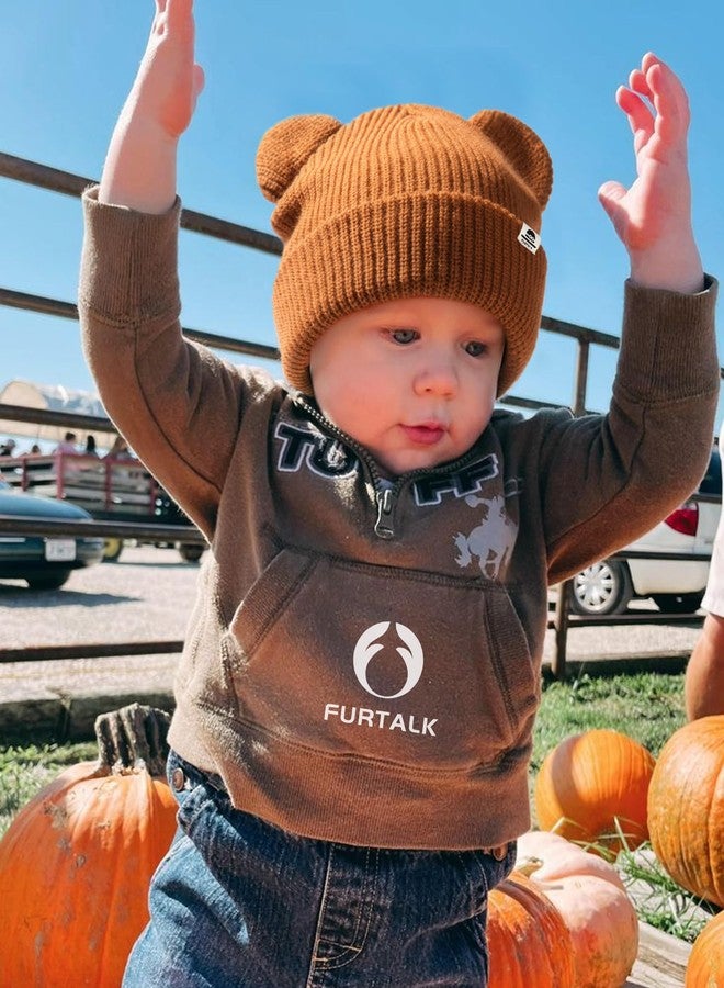 FURTALK Toddler Beanie Baby Boys Girls Winter Hat with Bear Ear for Kids Soft Knitted Hats - Image 4