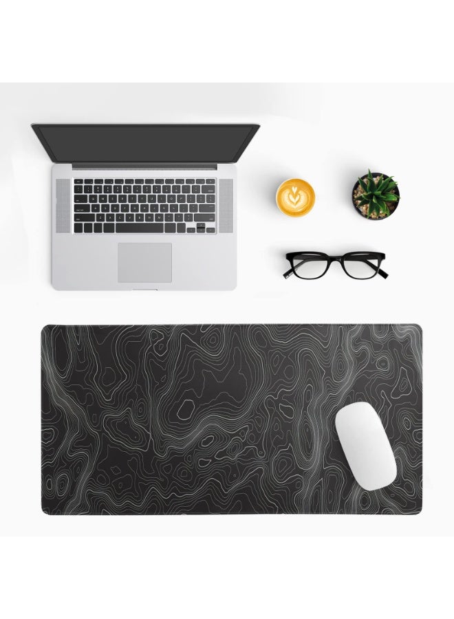 Arabest Black Contour Terrain Long Mouse Pad, Lock Edge Anti Slip Rubber Bottom, Suitable For Gaming And Office Use (700*300*2MM) - Image 4
