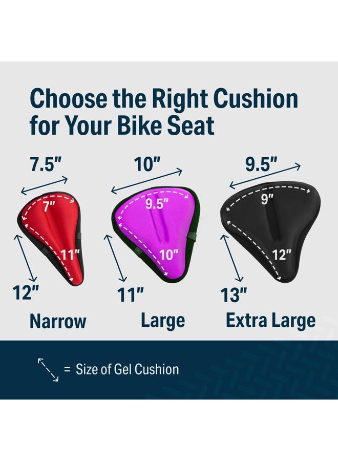 Bikeroo Most Comfortable Bike Seat Cushion Cover - 11" x 7" Premium Quality Exercise Bicycle Saddle Pad with Soft Gel for Women and Men - Great for Indoor Cycling Class and Stationary Bike - Image 4