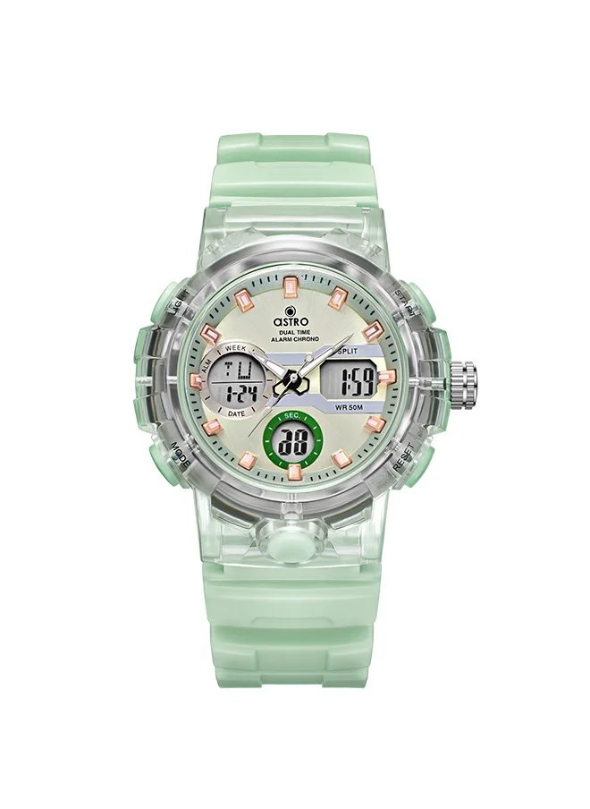 ASTRO ASTRO Kids Analog-Digital Green Dial Watch - A23822-PPGG