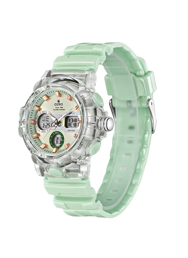 ASTRO ASTRO Kids Analog-Digital Green Dial Watch - A23822-PPGG
