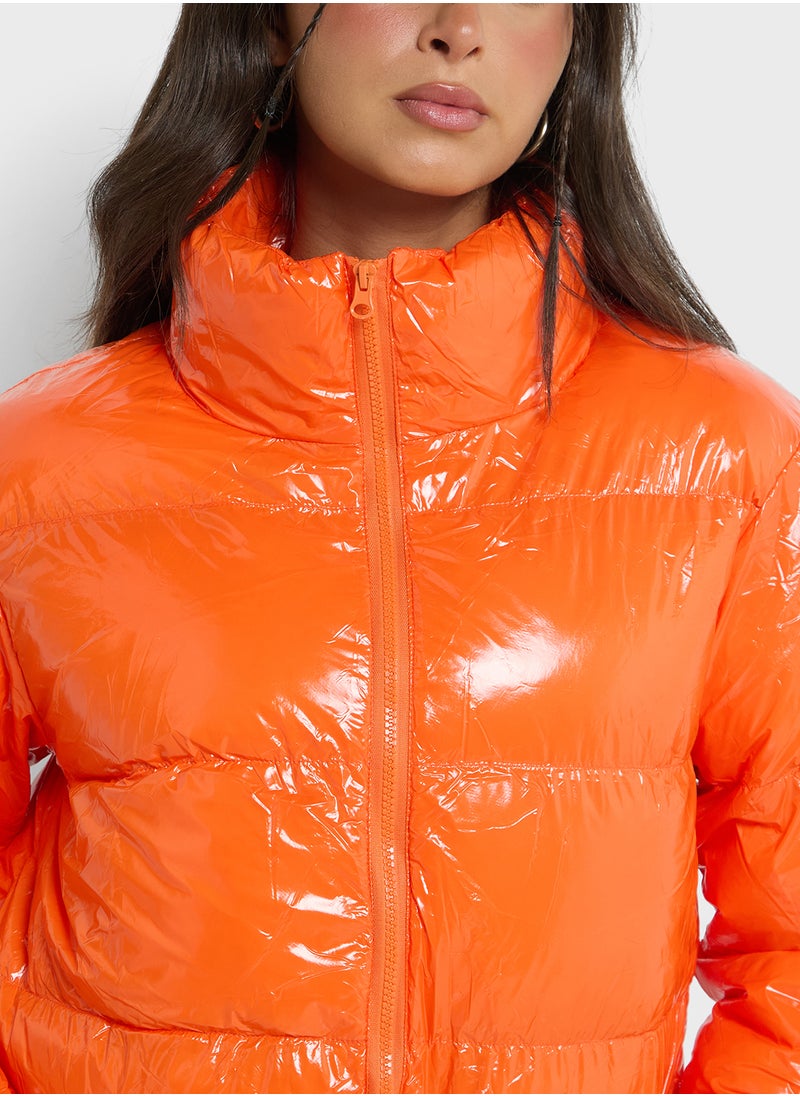 Ginger - Holographic Quilted Padded Jacket - Image 1