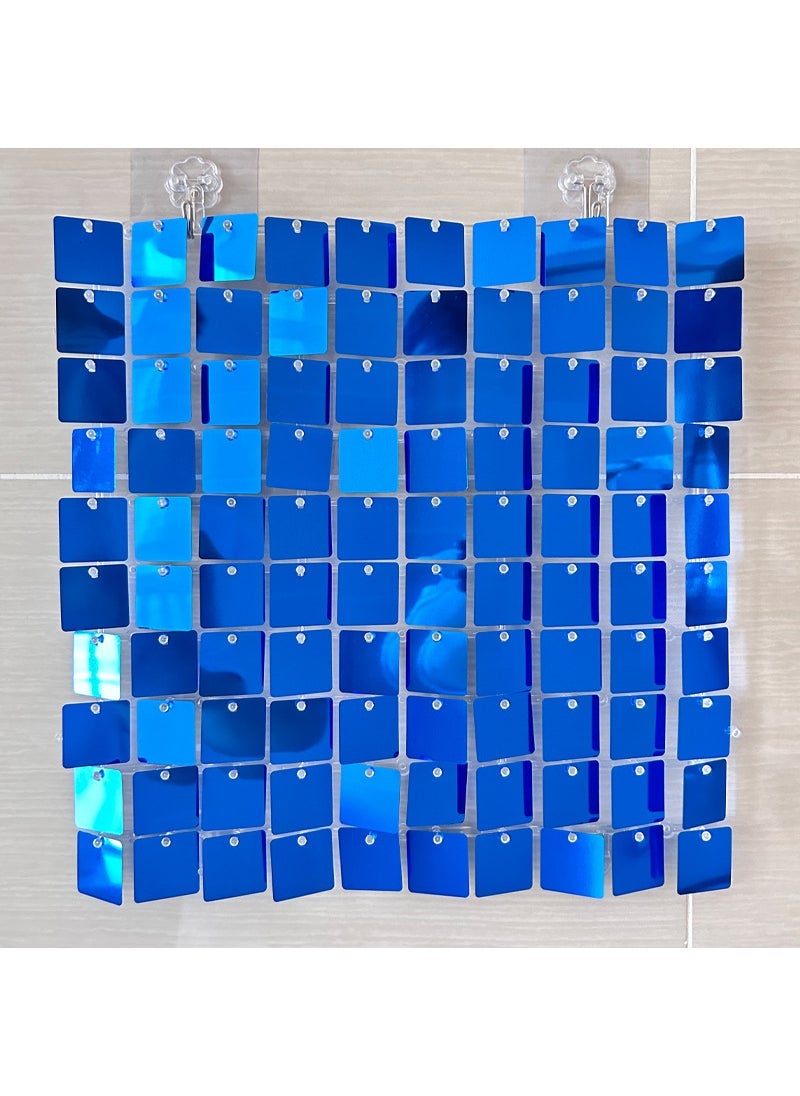 Arabest sequins wind board wedding birthday scene layout party decoration sequins background wall curtain sequins wall billboard JX2250 Royal Blue 