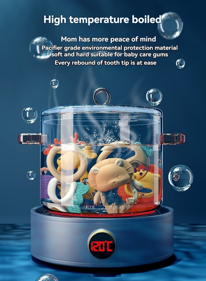 والالا مجموعة من 26 قطعة من خشخيشة الأطفال، ألعاب التسنين، خشخيشة الإمساك والدوران، صندوق هدايا مهدئ لليد، مجموعة ألعاب تعليمية في مرحلة الطفولة المبكرة للأولاد والبنات، هدايا مونتيسوري مناسبة للجنسين - Image 4