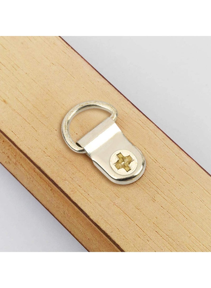 Complete Picture Hanging Kit with D Ring Sawtooth Hooks and Level 252 Pieces for Frames in Silver and Gold - Image 2