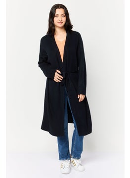 French Connection Women Knitted Belted Cardigans, Navy  - Image 1