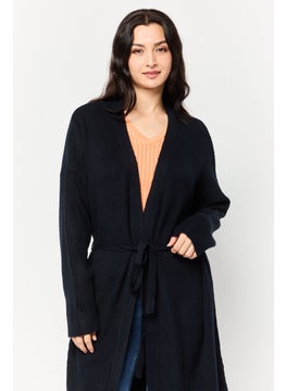 French Connection Women Knitted Belted Cardigans, Navy  - Image 3