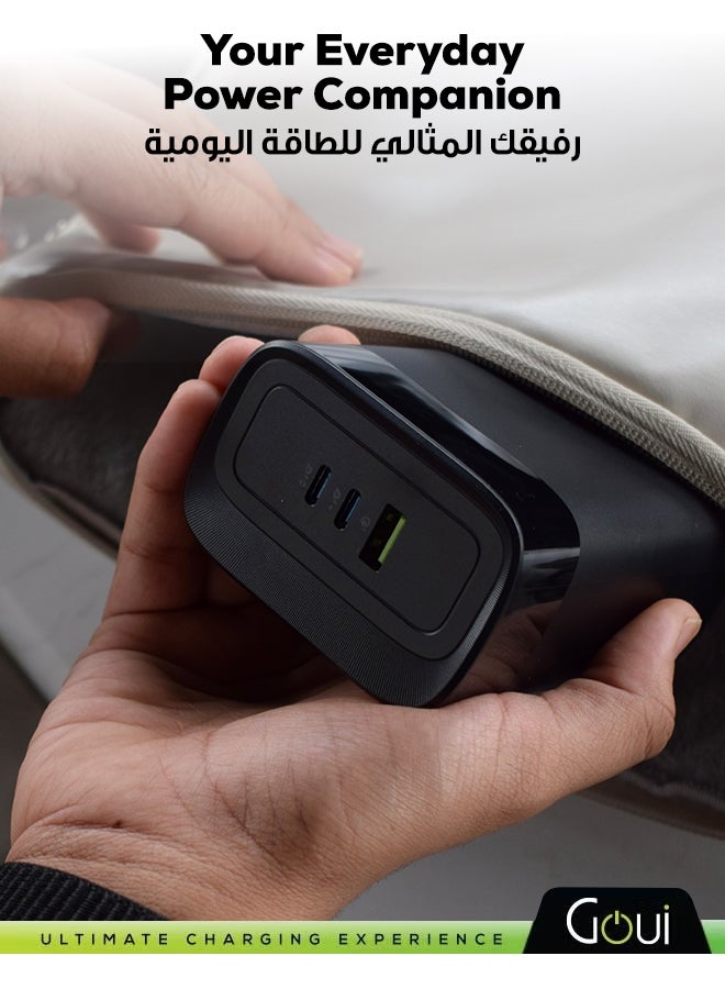 جوي باور بانك بريميوم بسعة 30,000 ملي أمبير - شحن فائق السرعة بقوة 140 واط مع منافذ USB-C و USB-A لشحن أجهزة متعددة، شاحن محمول لشحن عدة أجهزة بنفس الوقت، شحن سريع لأجهزة آيفون و سامسونج و جالكسي و ايباد برو و ايربودز و هواوي والأجهزة اللوحية وأجهزة GPS ومشغلات MP3/MP4 وغيرها، تصميم محمول وصغير الحجم 30000 mAh - Image 4
