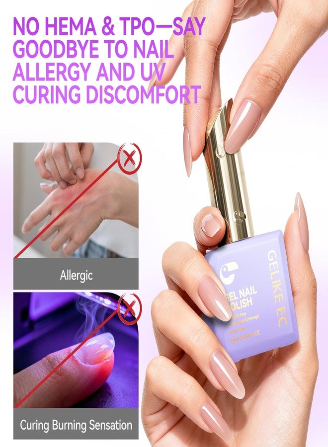 gelike ec Professional Jelly Gel Polish: 12 Nail Colors Set for Salon Technicians with 16ml Big Bottle & Color chart - HEMA & TPO Free Safe Formula Easy to use On Natural or Acrylic Nails - Image 3