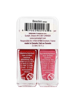 Suncoat Girl SuncoatGirl, Beauties Nail Polish Duo Set, Ballerina Pink Shimmer & Cherry Red, 2 Piece Set  - Image 2