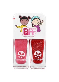 Suncoat Girl SuncoatGirl, Beauties Nail Polish Duo Set, Ballerina Pink Shimmer & Cherry Red, 2 Piece Set  - Image 1