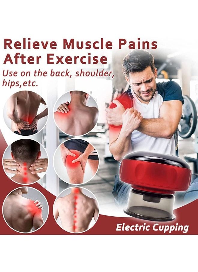 Arabest - Electric Cupping Therapy Machine with 12 Level Temperature and Suction, Smart Cupping Therapy Massager, Red Light Electric Cupping Therapy Machine(Red) - Image 1