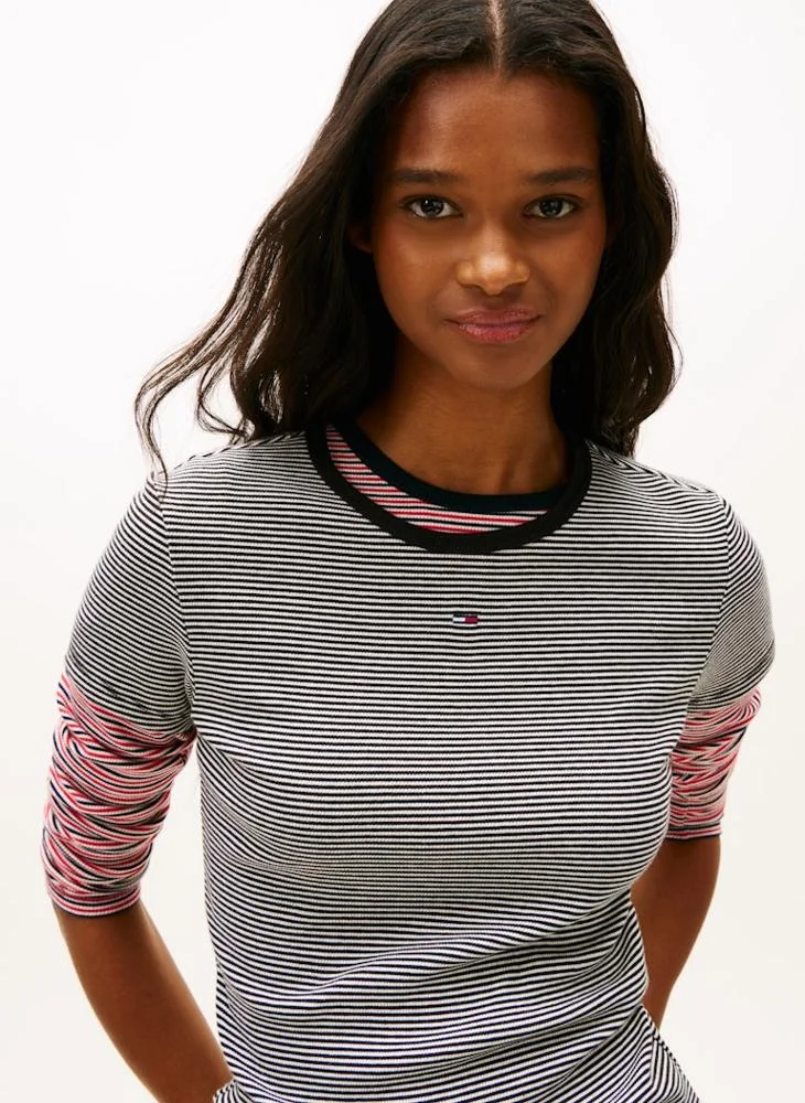 TOMMY JEANS Striped Crew Neck T-Shirt